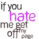 get off my page