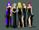 friends in dresses!