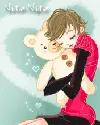 kawaii girl with bear