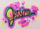 Jessica Name Air Brushed
