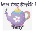 Perry love your graphic tea pot