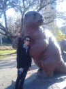 Mikey with something
