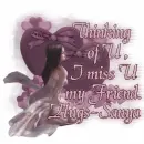 My Mauve Heart - Thinking of you, I Miss U My Friend, Hugs Sanya
