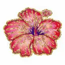 gold glitter hibiscus
