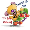 Skating over for greeting