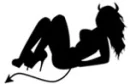 Sexy Devil Girl Silhouette  