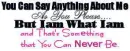 you can...