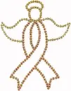 breast cancer awareness ribbon rhinestone angel