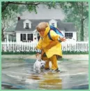 yellow coat