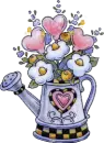 little hearts and flowers