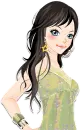 Green dress doll
