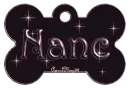 dog bone tag stars pink nanc