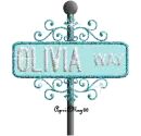 baby blue street sign olivia WAY