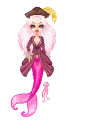Pretty Pink Mermaid with Jellyfish!