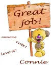 Great job- Connie