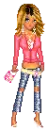 Dolls Girl Pink Pedal Fashion