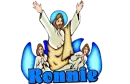 Jesus and Angels lifting up Ronnie