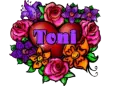 Heart surrounded in flowers Toni