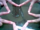 Stars made by fingers .