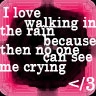 waliking in the rain