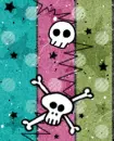 emo colourfull skulls