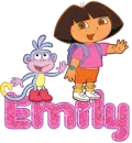 Emily with Dora & Boots