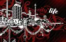 city astract pink