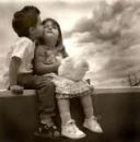 boy kissing girl