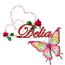 name with hearts and butterfly