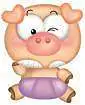 cartoon girl pig