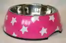 pink dog bowl 