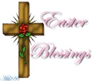 Easter Blessings cross rose