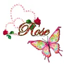 Name with hearts and butterfly