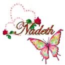 Name with hearts and butterfly