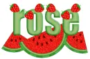 watermelon strawberries rose