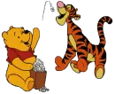 winnie and tigger eatting popcorn