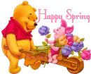 pooh and piglet with happy spring