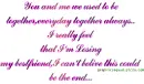 We used to be together