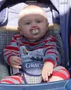 Baby with big teeth