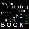 a line in ur book