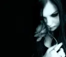 Sad girl with rose