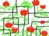 simple red flowers