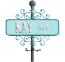 baby blue street sign kay AVE