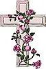 Pink Rose Cross