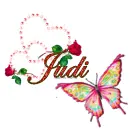 Name tag w/heart n butterfly
