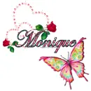 Heart and butterfly name tag