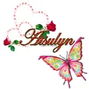 Heart n butterfly name tag