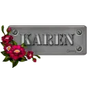 Metal Plate: Karen