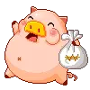 happy pig