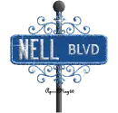 blue street sign nell BLVD
